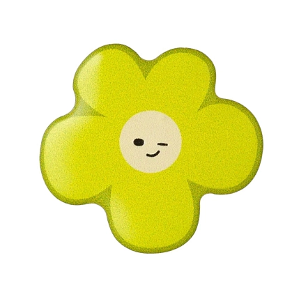 3Д Стикер на телефон Подписные изделия «Цветочек Подмигивает», объёмный, фото 1.