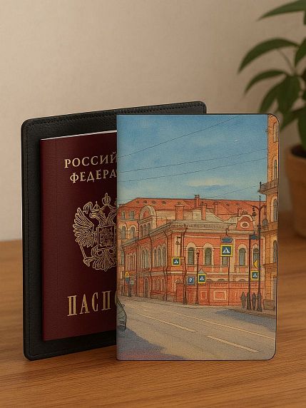 Обложка на паспорт «Особняк Мясникова, Санкт-Петербург», искусственная кожа, фото 2.