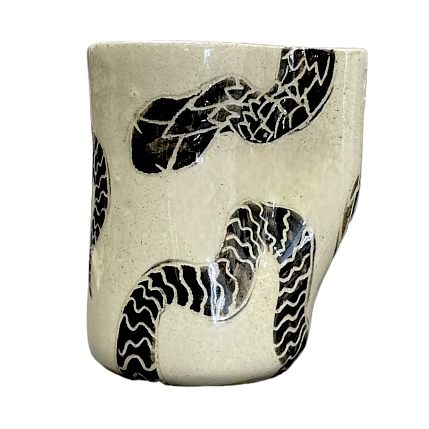 Кружка ручной работы «Змейка», керамика, 300 мл, фото 1.