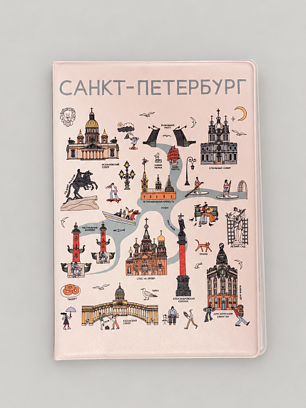 Обложка на паспорт Подписные изделия «Туристическая карта Петербурга», фото 1.