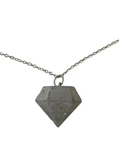 Подвеска «Бетонный бриллиант» на цепочке, серый