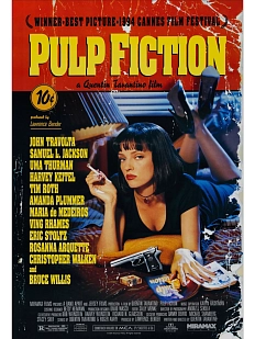 Кинопостер Криминальное чтиво / Pulp Fiction / Тарантино, A4