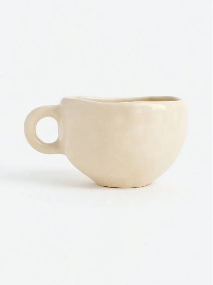 Кружка ручной работы Керамур с надписью «Мамин симпатяга», белая, керамика, 180 мл, фото 2.