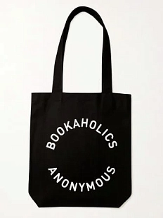 Сумка шоппер «Bookaholics anonymous», чёрный