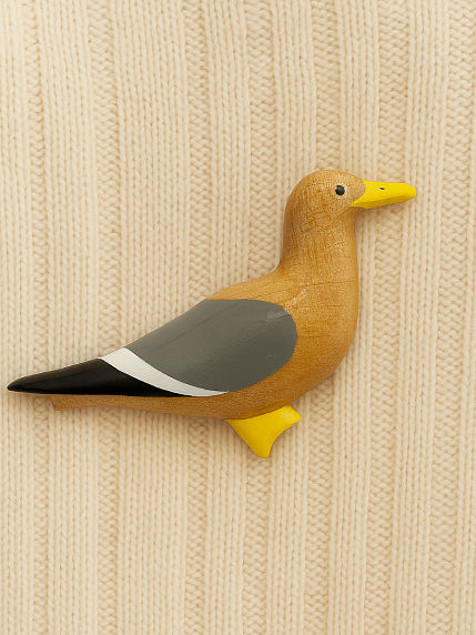 Брошь «Скворец», дерево, фото 3.