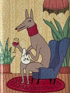 Картхолдер Валя Карнавалова «Собака с котиком», разноцветный, двусторонний, ПВХ