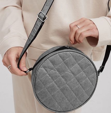 Сумка Ranzel Bags «Lima Gray», тайвек, серая, фото 2.