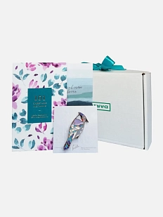 Подарочный набор с блокнотом «101 заветное желание» №5 и брошью ручной работы «Сойка»