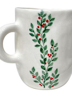 Кружка ручной работы «Брусника», керамика, 350 мл