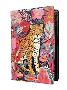 Обложка на паспорт DARI DARI «Леопард с цветами», искусственная кожа