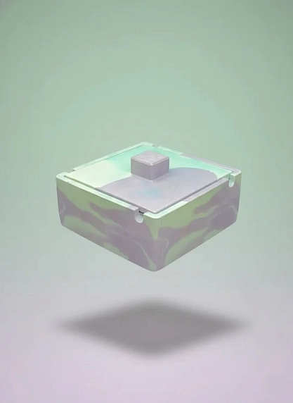 Пепельница с крышкой, кофейный, фото 1.