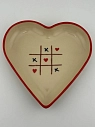 Тарелка ручной работы Ceramission в форме сердечка «Крестики / сердечки», керамика, 12см, превью фото 4