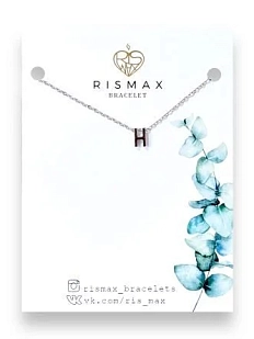 Подвеска ручной работы на цепочке с буквой H, нержавеющая сталь