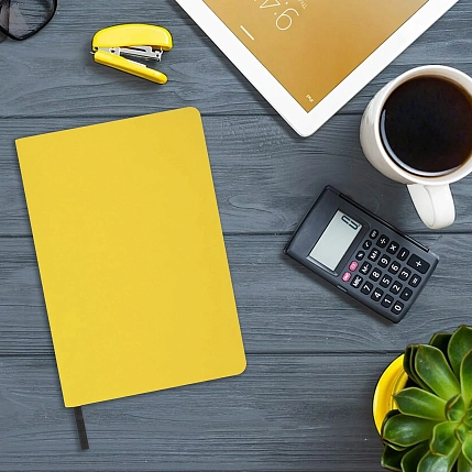Бизнес-блокнот BRAUBERG в клетку «Metropolis Mix», А5, 80 листов, жёлтый, фото 7.