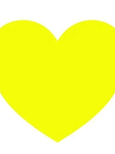 3D Стикер на телефон «Сердечко желтый неон», объёмный