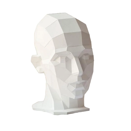 Набор для склейки головы девушки Полигональная бумага, фото 1.