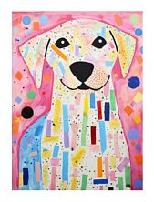 3D Стикер на телефон «Собачка», розовый, объёмный