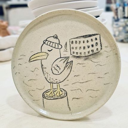 Тарелка «Чайка с фортом», фото 1.