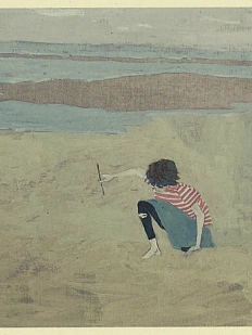 Открытка Максим Савва «Пляж в Комарово», А6