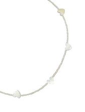 Чокер ручной работы ‭«Сердечки», белый