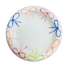 Тарелка ручной работы с бантиками, керамика, 20 см