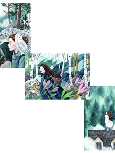 Набор открыток Анна Спешилова «Лесная магия» №3, 3 шт.