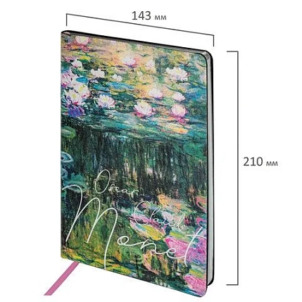 Блокнот «Claude Monet» в клетку, А5, 80 листов, зелёный, фото 2.