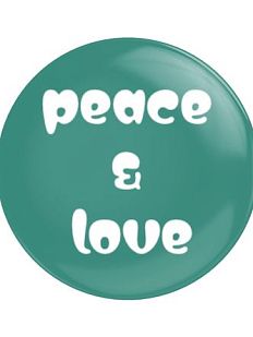 Закатной значок «Peace&Love», металл, 25 мм