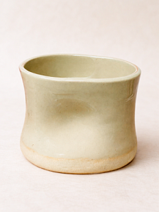 Стакан ручной работы, бежевый, керамика, 300 мл