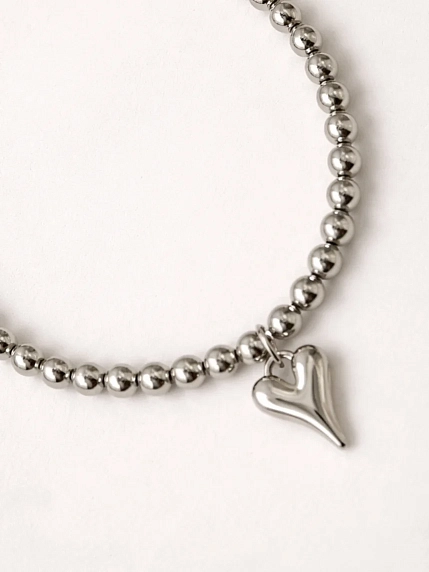 Браслет из гематита с подвеской «Сердце» Мигетт, фото 2.