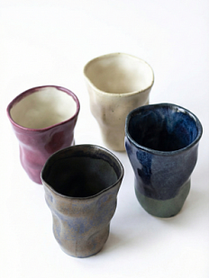 Стакан ручной работы Простые вещи «Красота», орбита, тёмно-синий, керамика, 400 мл