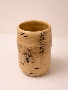 Стакан ручной работы Русы Косы «Берёза», бежевый, керамика, 350 мл