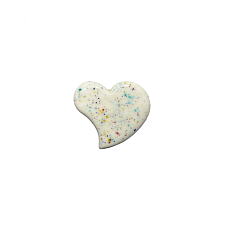 Брошь из керамики «White Heart»