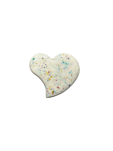 Брошь из керамики «White Heart»