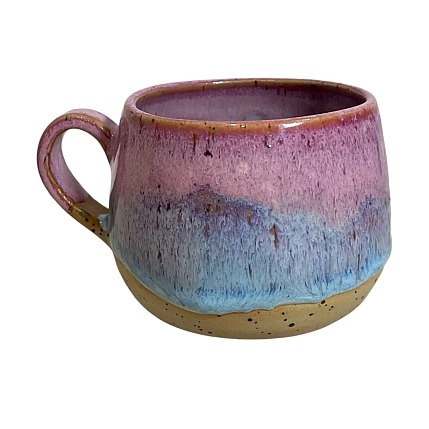 Кружка ручной работы Рассвет «Рассвет», розово-голубая, керамика, 250 мл, фото 2.