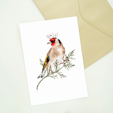 Открытка Наталья Филипович «Щегол королевский», А6, фото 2.