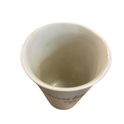 Стакан ручной работы «Procrastination cup», полуфарфор, 200 мл, фото 3.