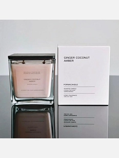 Свеча куб розовый воск «Цветы персика и ванильный нуар»