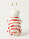Ёлочная игрушка из фарфора «Медведь в полосатой пижаме», 12 см, превью фото 2