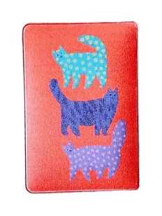 Картхолдер Валя Карнавалова «Три котика», розовый, двусторонний, ПВХ