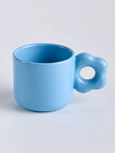 Кружка ручной работы ОХ! керамика «Цвет-ок», голубая, керамика, 240 мл