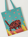 Сумка шоппер на молнии «Тигр и звёзды», водонепроницаемый, превью фото 2