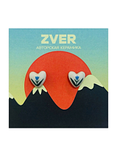 Серёжки-гвоздики ручной работы Звер «Белые сердечки с синим тюльпаном», керамика