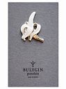 Брошь ручной работы Bulygin «Банан», фарфор, бело-золотистая, превью фото 2