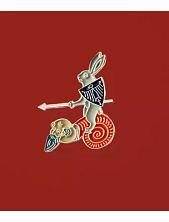 Металлический значок Heart of Moscow «Заяц на человеке-улитке» серия Страдающее средневековье