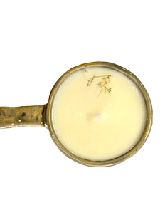 Свеча в чашке ручной работы, керамика, 300 мл