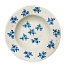 Тарелка глубокая с полями ручной работы Slowday Ceramics с синими розочками «Винтаж», керамика, 25 см, превью фото 1