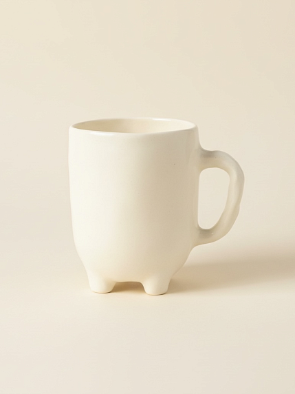 Кружка ручной работы на ножках Быкова керамика «Окно с синими ставнями» № 1, керамика, 250 мл, фото 2.