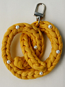 Вязаный обвес брелок «Крендель», оранжевый, 8 см, превью фото 1
