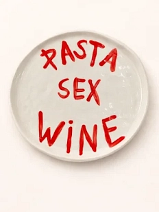 Тарелка ручной работы ММ керамика «Pasta Sex Wine», 19 см